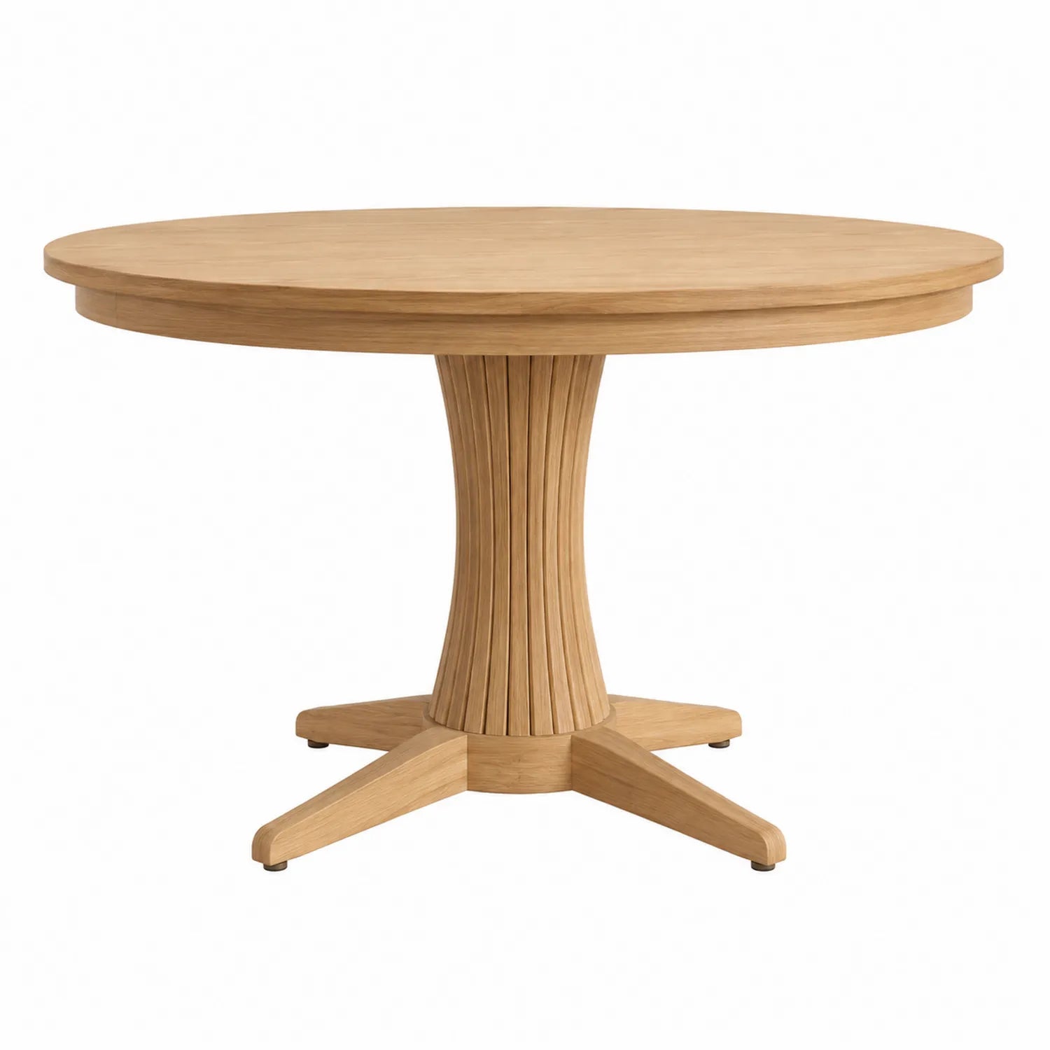 Table ronde en bois de chêne 120 cm