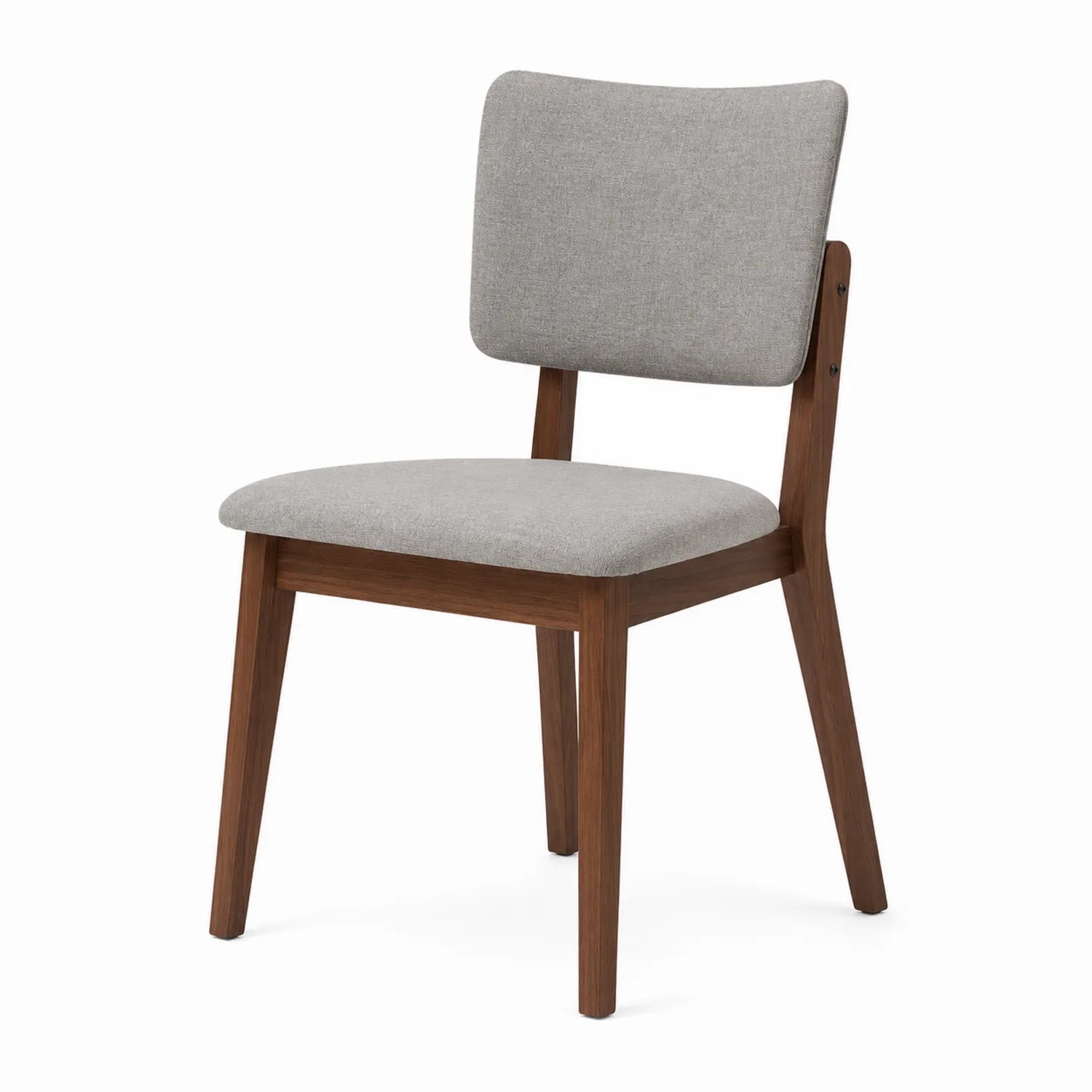 Chaise en bois et tissu gris clair