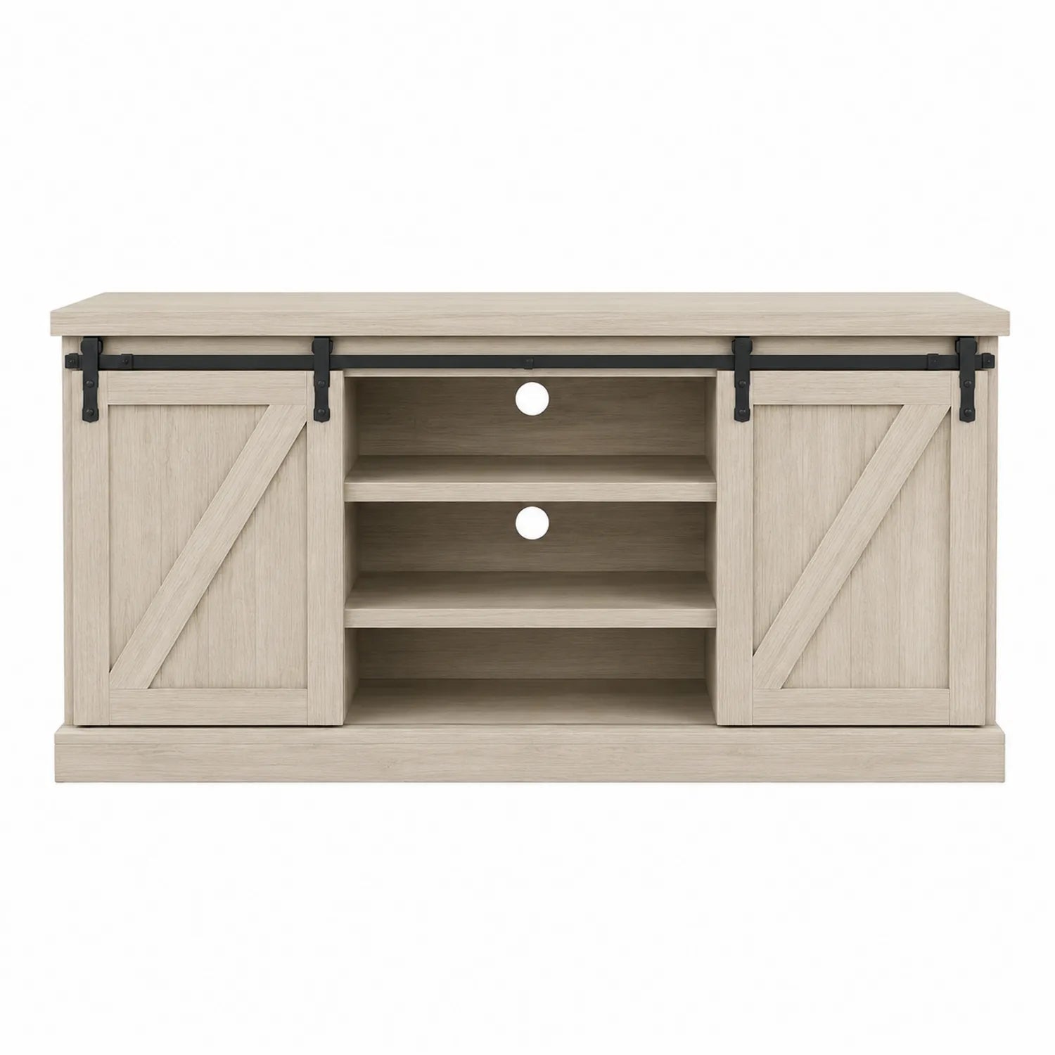 Meuble TV en bois avec portes coulissantes 120x40x55 cm