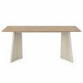 Table à manger rectangulaire chêne pieds métal 200x90x75 cm