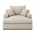 Canapé méridienne en tissu beige 100x150 cm
