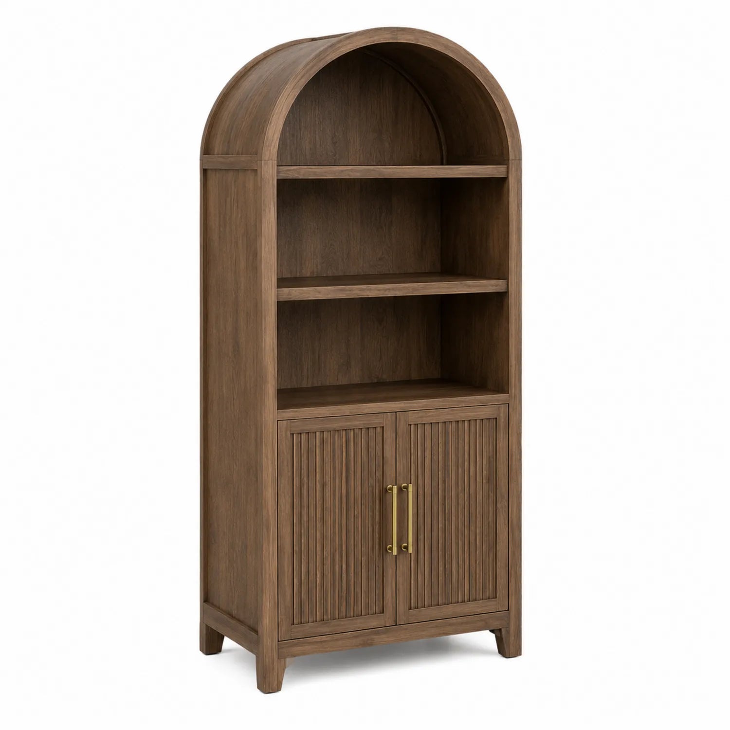 Bibliothèque en bois d'ingénierie avec portes battantes