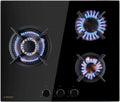 Klarstein Plaque de Cuisson Gaz 3 Brûleurs 6200W, Inox, Compatible GPL