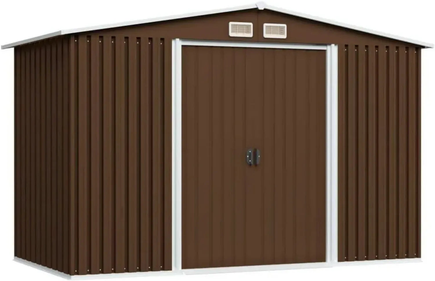 Abri de Jardin en Acier Marron 257x205x178 cm - Festnight