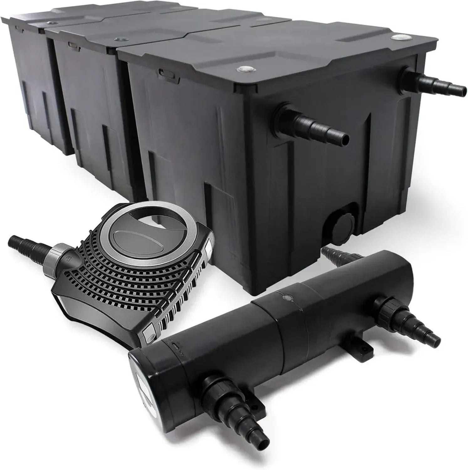 Système de Filtration de Bassin 90,000L avec Pompe 10,000L/h et Lampe UV 36W