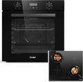Four Encastrable 60cm, 60L, 2000W, 7 Programmes, Commande Rotative + Plaque Induction 4 Zones, 7200W, Commande Tactile, Fonction Boost