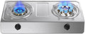 Cuisinière à Gaz Portative 2 Brûleurs, 4,5/5,2 KW, Acier Inoxydable