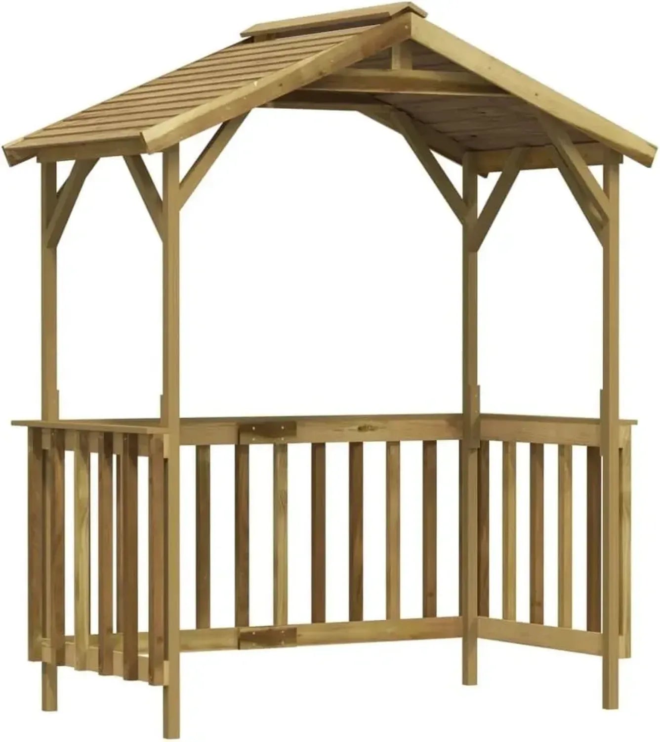 Abris Barbecue en Bois de Pin Imprégné 163,5x93x210 cm