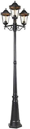 Lanternes Extérieures Noires Classiques 3 Lumières Ø 56 cm