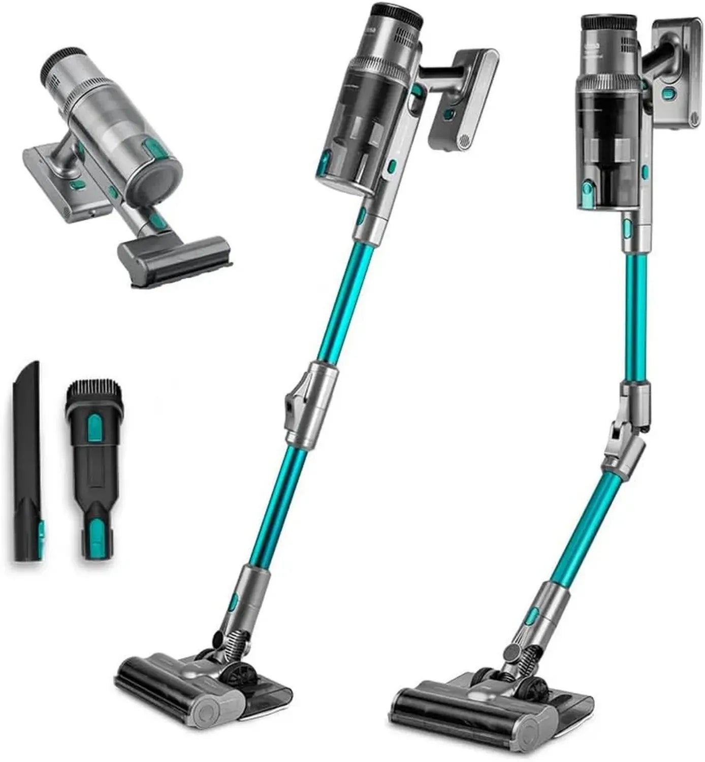 Aspirateur Balai Sans Fil Ufesa U7 Pro, 500W, 29,6V, 2-en-1 avec Mopa, Puissance d'Aspiration 26KPa, Autonomie 55min, Technologie Multicyclonique, Brosse Éclairante, Moteur Brushless