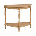 Console demi-lune en bois de chêne 80x30x75cm