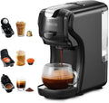 CAFELFFE MK-611 Machine à café 3 en 1 avec hauteur réglable, expresso chaud et froid, compatible NES Original/DG/sol