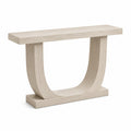 Table console bois clair forme arquée 120x30x80 cm