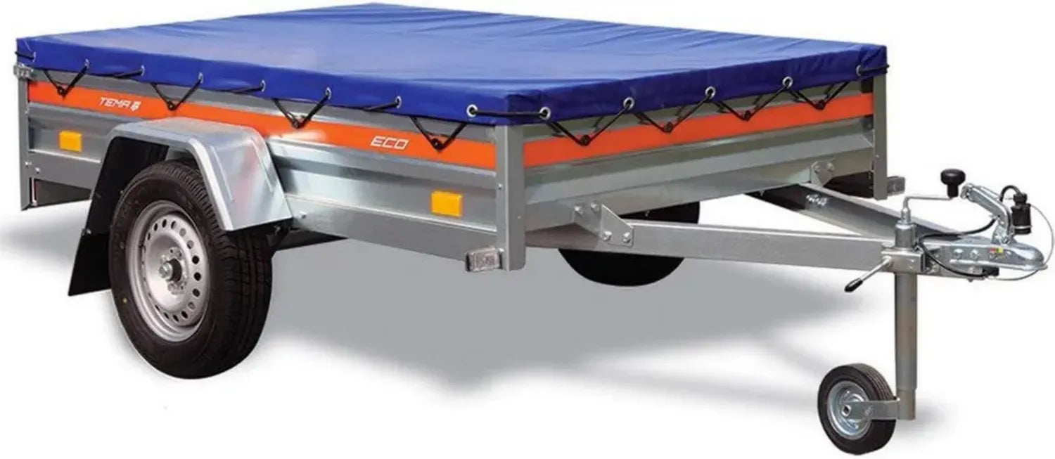 Remorque Simple Essieu 236x125 cm Basculante avec Bâche