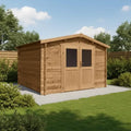 Chalet de Jardin en Bois Massif 9m² avec Porte Vitrée Sécurisée et Toit Résistant