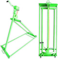Lève-tondeuse pour tracteur 500 kg, pliable avec treuil, inclinaison 40°, hauteur max 80 cm, stable et robuste